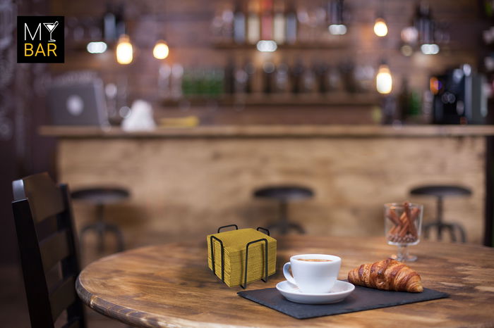 My Bar Servilletero Negro 11.8 x 11.8 x 9.5 cm (24 Unidades)