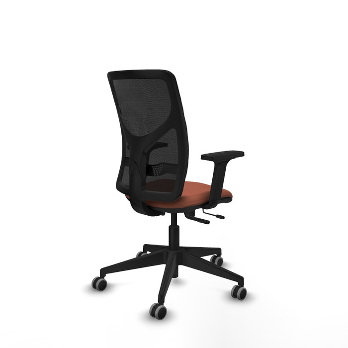 PIQUERAS Y CRESPO Silla de oficina Motilla con mecanismo Sincro/Traslack Marrón y Negro
