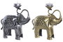 DKD Home Decor Portavela de Hierro Elefante Surtida