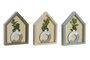 DKD Home Decor Decoración MDF 16,5x3,5x22 Surtido de 3 Colores
