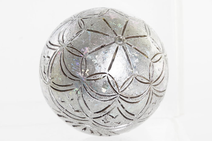 DKD Home Decor Bola Decoracion Navidad Moderna Dorado Plateado 7 x 7 x 7 cm (12 Unidades)