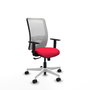 PIQUERAS Y CRESPO Silla de oficina Zulema con mecanismo Sincro, Rojo y Blanco