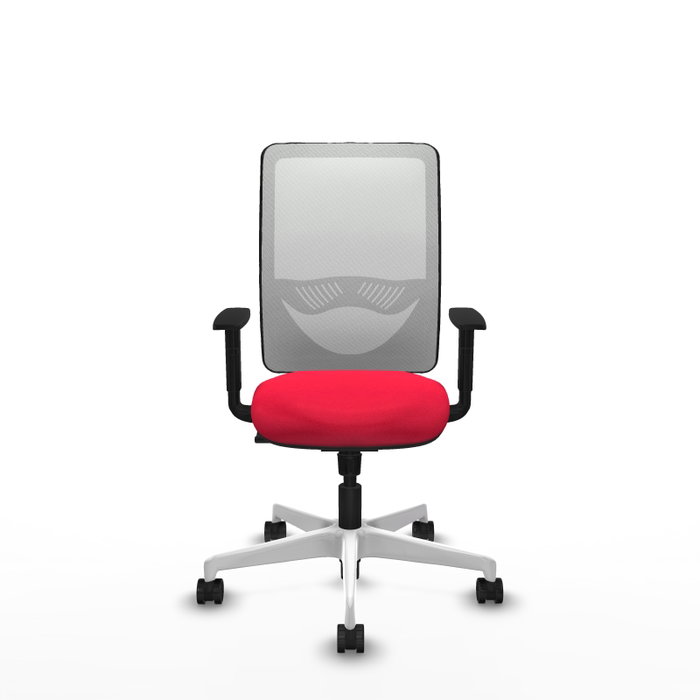 PIQUERAS Y CRESPO Silla de oficina Zulema con mecanismo Sincro, Rojo y Blanco