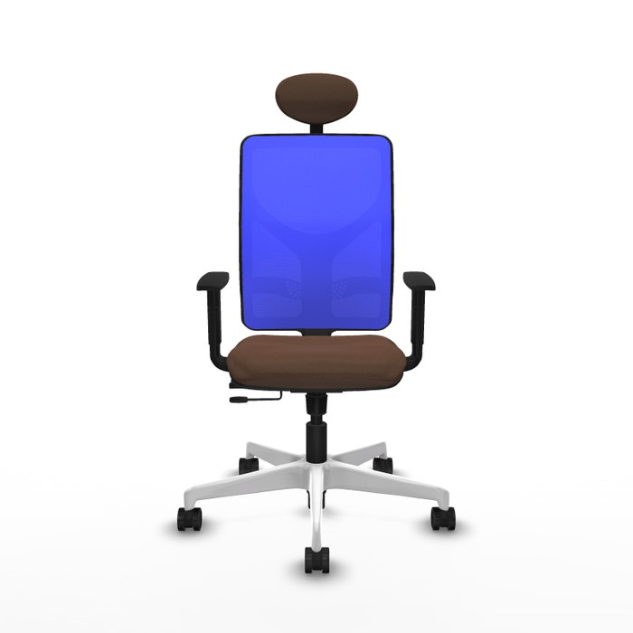 PIQUERAS Y CRESPO Silla de oficina Motilla con mecanismo Sincro/Traslack, Azul y Marrón oscuro PIQUERAS Y CRESPO Silla de oficina Motilla con mecanismo Sincro/Traslack, Azul y Marrón oscuro