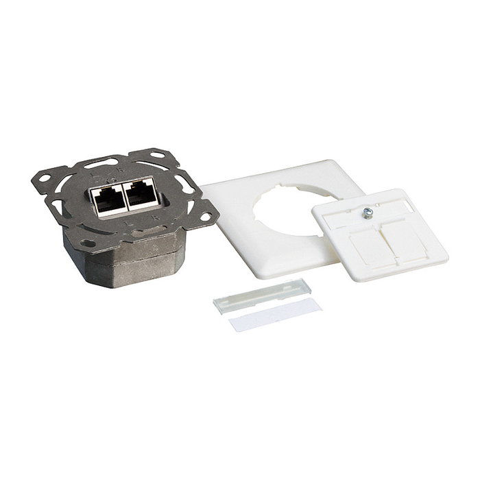 LogiLink NP0125 Toma de pared Cat.6 con 2xRJ45 STP Blanco LogiLink NP0125 Toma de pared Cat.6 con 2xRJ45 STP Blanco