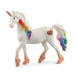 Schleich Yegua Unicornio Arcoíris Hembra Figura Bayala 70726 - Figura de Colección con Cuerno Brillante