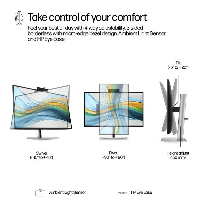 HP Series 5 Pro Monitor 27 pulgadas QHD USB-C para Videoconferencias con IA - 527pm PVC Free HP Series 5 Pro Monitor 27 pulgadas QHD USB-C para Videoconferencias con IA - 527pm PVC Free