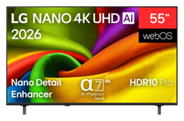 LG NANO 4K UHD AI 55NU8E0B3LA Televisor 55 pulg. 4K Ultra HD Smart TV Negro