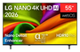 LG NANO 4K UHD AI 55NU8E0B3LA Televisor 55 pulg. 4K Ultra HD Smart TV Negro