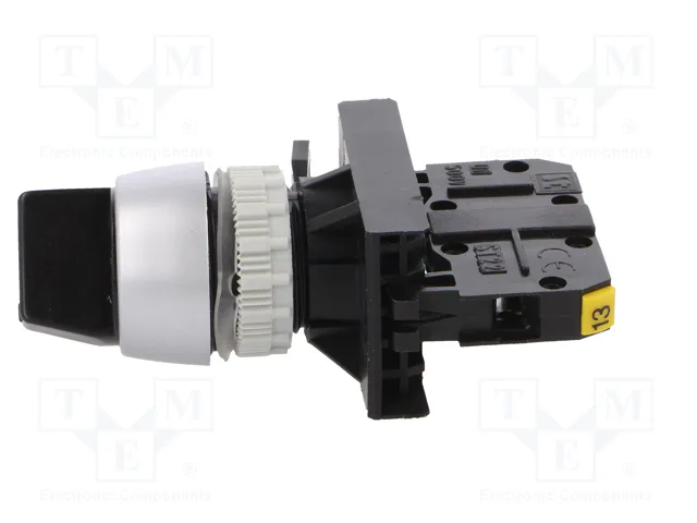 SPAMEL Interruptor rotativo ST22 de 2 posiciones, 22mm, NA, negro