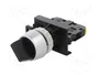 SPAMEL Interruptor rotativo ST22 de 2 posiciones, 22mm, NA, negro
