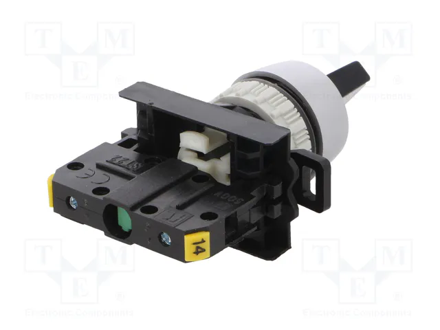 SPAMEL Interruptor rotativo ST22 de 2 posiciones, 22mm, NA, negro