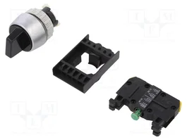 SPAMEL Interruptor rotativo ST22 de 2 posiciones, 22mm, NA, negro