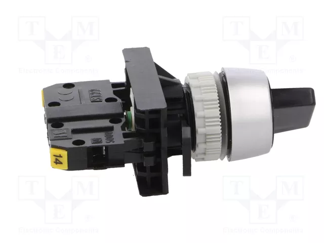 SPAMEL Interruptor rotativo ST22 de 2 posiciones, 22mm, NA, negro