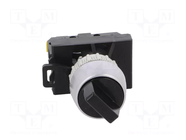 SPAMEL Interruptor rotativo ST22 de 2 posiciones, 22mm, NA, negro