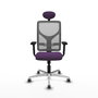 PIQUERAS Y CRESPO Silla de oficina Motilla con mecanismo Sincro, Morado y Gris