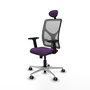 PIQUERAS Y CRESPO Silla de oficina Motilla con mecanismo Sincro, Morado y Gris