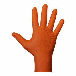 Juba Guante de Nitrilo Agility Grip Naranja Talla 08 (Caja 50 uds)