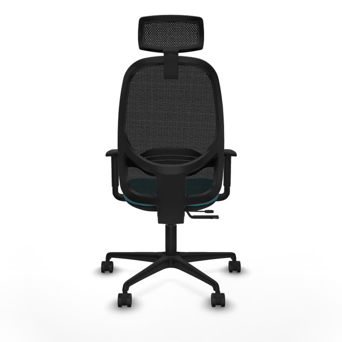 PIQUERAS Y CRESPO Silla de oficina Cilanco con mecanismo Sincro/Traslack, Turquesa y Negro