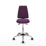 PIQUERAS Y CRESPO Taburete Elche blanco AS similpiel morado base cromada