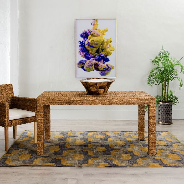 Mesa Comedor Natural Fibra Natural 150 X 80 X 75 cm