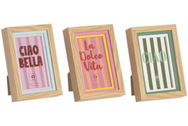 DKD Home Decor Marco de Foto 10x15 Sardinas Multicolor