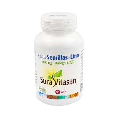 SURA VITASAN Aceite de Semillas de Lino 1000mg 90 perlas SURA VITASAN Aceite de Semillas de Lino 1000mg 90 perlas