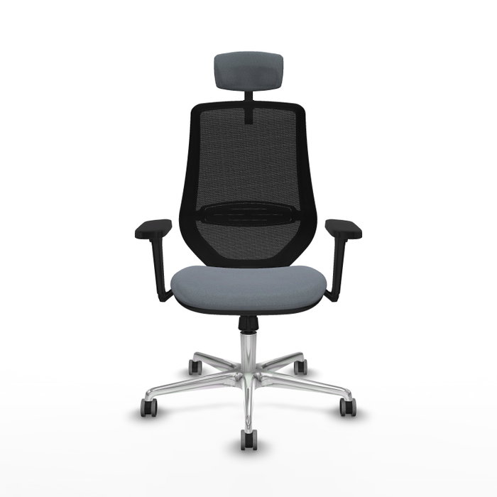 PIQUERAS Y CRESPO Silla de oficina Mardos con mecanismo Sincro, Gris y Negro