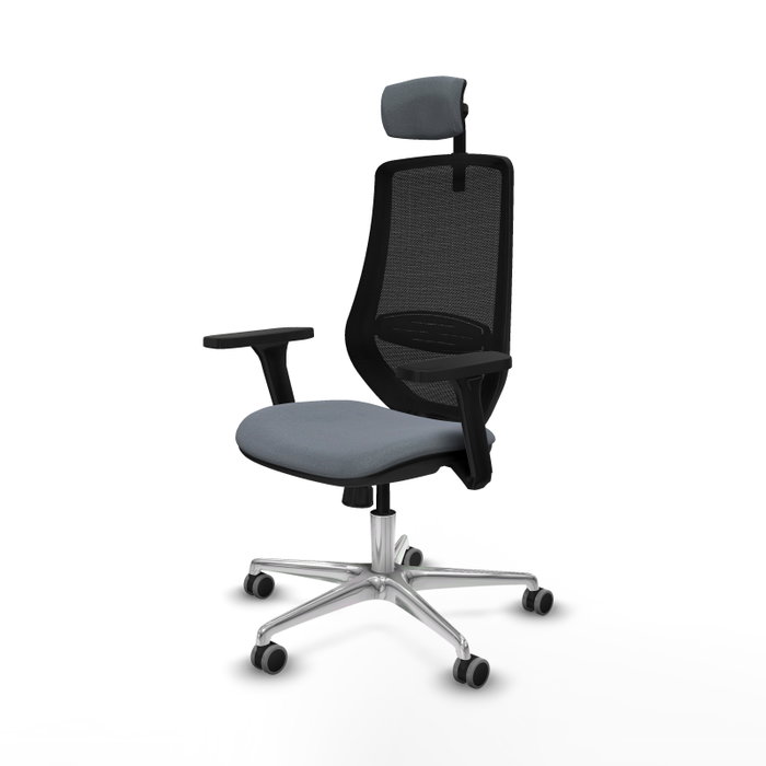 PIQUERAS Y CRESPO Silla de oficina Mardos con mecanismo Sincro, Gris y Negro