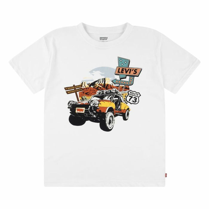 Camiseta de Manga Corta Infantil Levi's Lvb Day Trip Blanco Camiseta de Manga Corta Infantil Levi's Lvb Day Trip Blanco