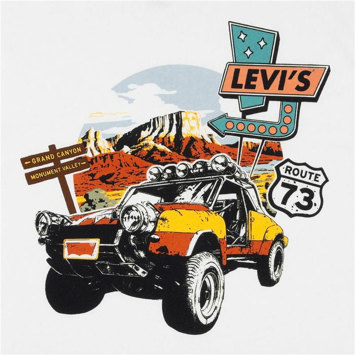 Camiseta de Manga Corta Infantil Levi's Lvb Day Trip Blanco Camiseta de Manga Corta Infantil Levi's Lvb Day Trip Blanco