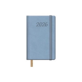 Dohe Samba Agenda Anual 2026 Tapa Extra Polipiel con Goma Azul Claro 85x130