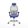 PIQUERAS Y CRESPO Silla de oficina Jorquera Azul claro y Blanco