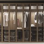 Emuca Lote de 2 barras para armario Luxe de longitud 1.15m con soportes, Aluminio y Plástico, Titanio