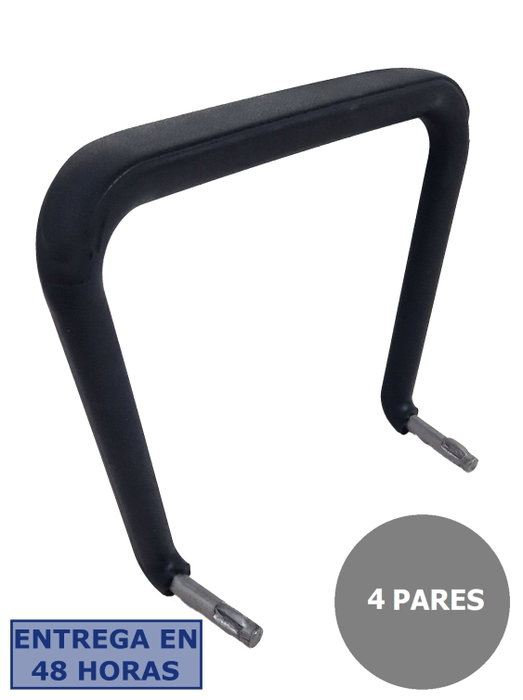 NOWY STYL Kit de 4 juegos de brazos fijos para sillas modelo ISO en negro NOWY STYL Kit de 4 juegos de brazos fijos para sillas modelo ISO en negro