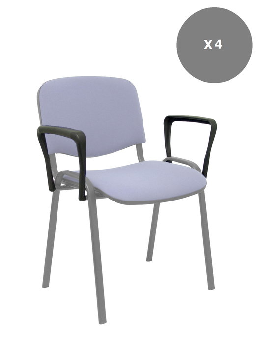 Kit de 4 juegos de brazos fijos para sillas modelo ISO de NOWY STYL. Fabricados en poliamida con refuerzo interior de hierro, aportan comodidad, estabilidad y gran resistencia. Incluye 4 juegos completos listos para instalar.