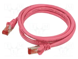 GOOBAY Patch cord S/FTP Cat 6 RJ45 1,5m rosa