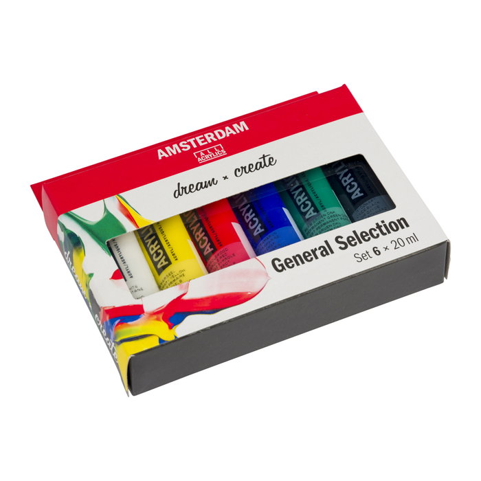 Talens Amsterdam Standard Series Set de Acrílicos Selección General 6 Tubos de 20ml