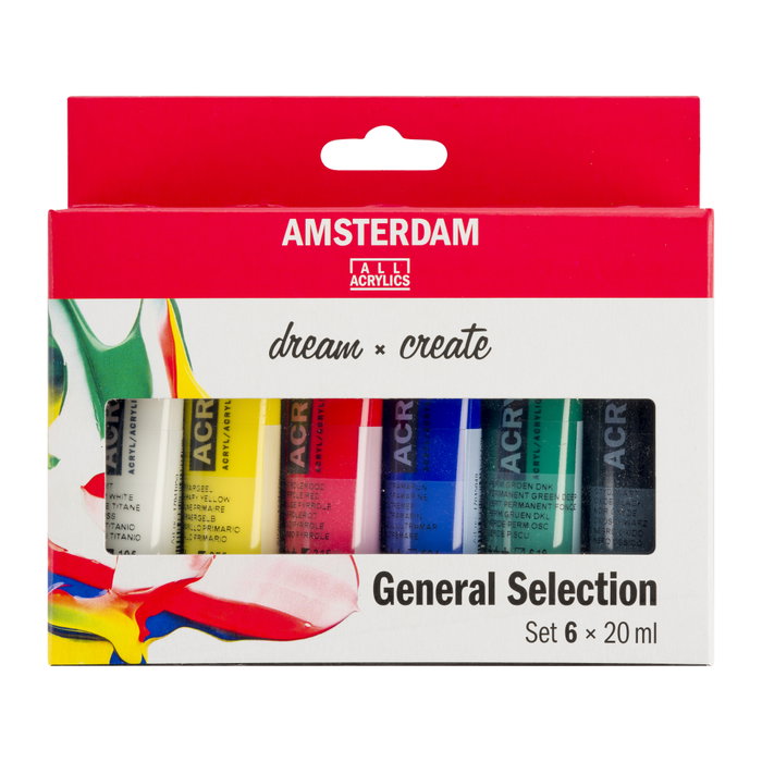 Talens Amsterdam Standard Series Set de Acrílicos Selección General 6 Tubos de 20ml