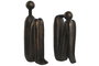 Sujetalibros Moderno DKD Home Decor Marron Oscuro Dorado 5.2 x 22.5 x 9 cm Set de 2