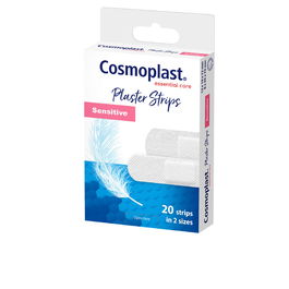 Cosmoplast sensitive quick-zip Apósitos para piel sensible, color piel, fácil aplicación, dermatológicamente testado, 20 unidades