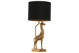 DKD Home Decor Lámpara Sobremesa Colonial Dorado Negro Resina Poliéster 20 x 53 x 20 cm