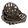 Ixia Set de 3 Cestas Decorativas de Madera Marrón de 3 Tamaños