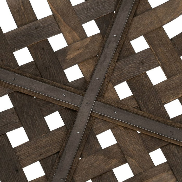 Ixia Set de 3 Cestas Decorativas de Madera Marrón de 3 Tamaños