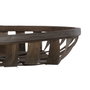 Ixia Set de 3 Cestas Decorativas de Madera Marrón de 3 Tamaños