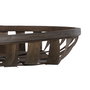S/3 Cestas Marrón Madera Decoración 51 X 51 X 9 cm