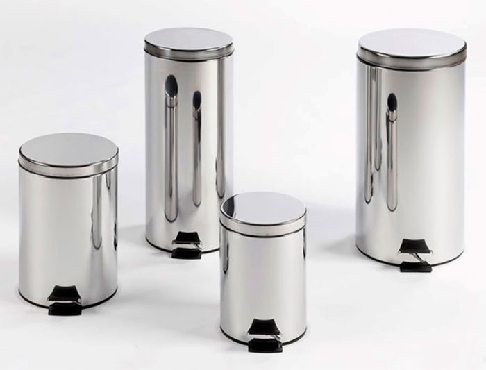 Confortime Cubo de Basura de Metal con Pedal de Apertura, 7 Litros, Color Plata, Dimensiones 20 x 26 x 30.1 cm (6 Unidades) Confortime Cubo de Basura de Metal con Pedal de Apertura, 7 Litros, Color Plata, Dimensiones 20 x 26 x 30.1 cm (6 Unidades)