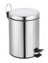 Confortime Cubo de Basura de Metal con Pedal de Apertura, 7 Litros, Color Plata, Dimensiones 20 x 26 x 30.1 cm (6 Unidades)