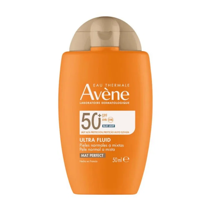Avène SOLAIRE ULTRA FLUIDO MAT PERFECT Protector Solar Facial Tono Universal SPF50 50 ml