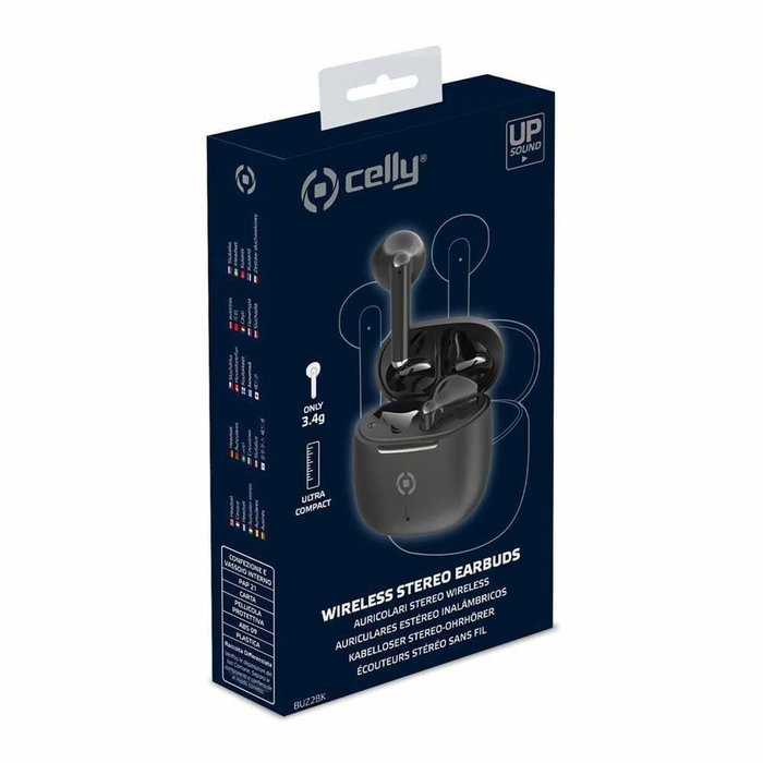 Celly Auriculares Inalámbricos True Wireless Celly True Wireless Buz 2 - Negro